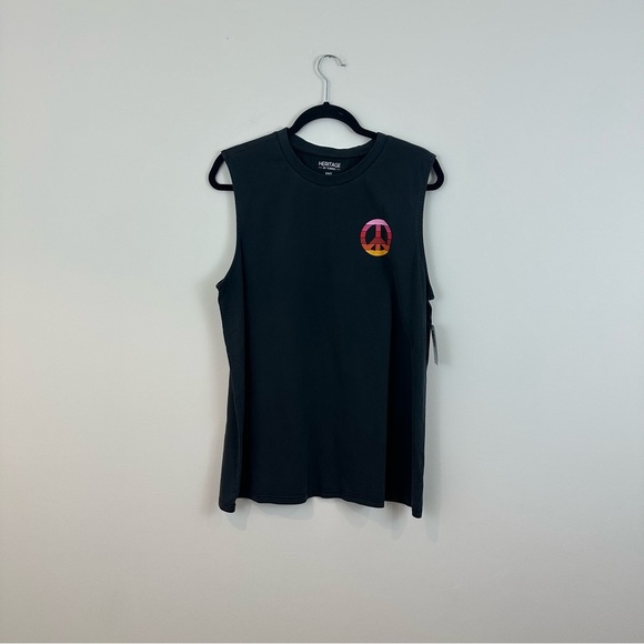 Torrid | Peace Relaxed Fit Heritage Jersey Crew Tee Muscle Tee Size Medium (00) - Picture 2 of 8